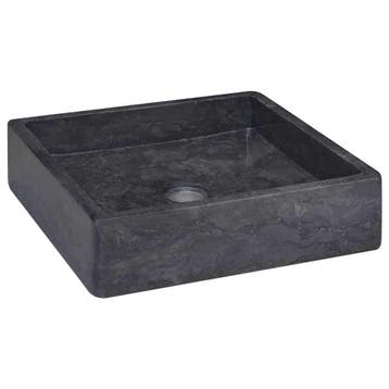 vidaXL Gootsteen 40x40x10 cm marmer zwart, Verzenden, Nieuw