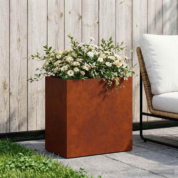 vidaXL Plantenbak Roestkleurig 50 x 30 x 50 cm weervast, Tuin en Terras, Verzenden, Nieuw