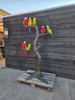 Beeld, XXL Bronze Parrot Tree - 202.5 cm - Brons - 2026