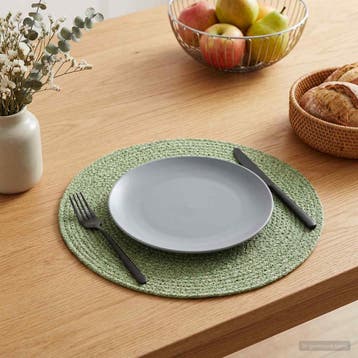 vidaXL Jute Placemat 6 st Olijfgroen 100% Tossa Jute, Maison & Meubles, Cuisine | Linge de cuisine, Verzenden