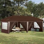 vidaXL Pop-up Feesttent 575 x 288 x 245 cm Bruin, Verzenden, Nieuw