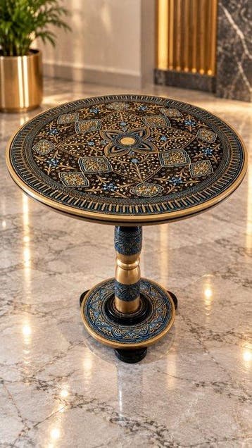 Salontafel - Prachtige decoratieve sokkeltafel - Hout