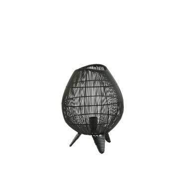 2dekans | Light & Living - Tafellamp YUMI - Ø28cm - Zwart, Ophalen of Verzenden
