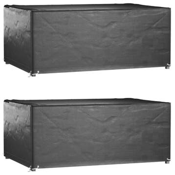 vidaXL Tuinmeubelhoezen 2 st 8 oogjes rechthoekig 180x122x75, Verzenden