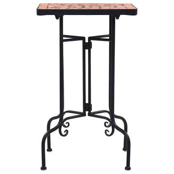 vidaXL Bijzettafel mozaïek keramiek terracottakleurig, Tuin en Terras, Verzenden, Nieuw