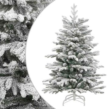 vidaXL Kunstkerstboom met scharnieren en sneeuw 210 cm, Verzenden, Nieuw