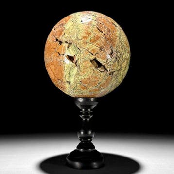 GEEN RESERVEPRIJS - Prachtig paar groene smithsoniet Sferen