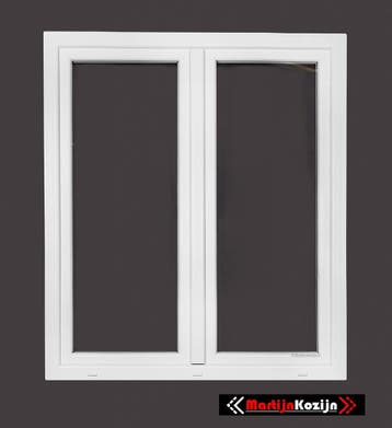 PVC raam zonder middenstijl B180xH215 antraciet RAL7016, Gevelraam of Ruit, Nieuw, Dubbelglas, 160 cm of meer