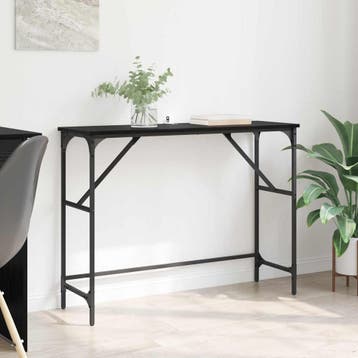 vidaXL Wandtafel Zwart Eiken 100 x 32 x 75 cm Bewerkt hout, Verzenden, Nieuw