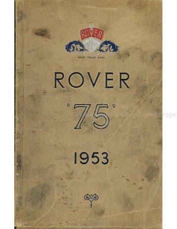 1953 ROVER 75 INSTRUCTIEBOEKJE, Auto diversen, Handleidingen en Instructieboekjes, Ophalen of Verzenden