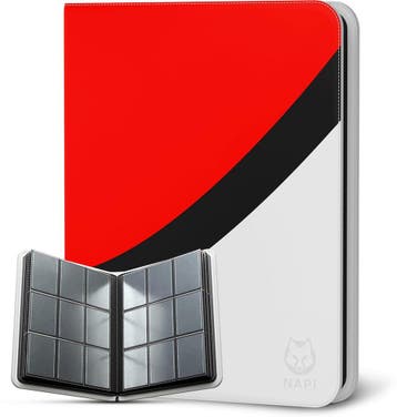 2dekans | Napi Toploader Pro Binder - Rood/Wit - 288 Kaarten, Ophalen of Verzenden, Nieuw
