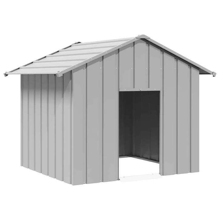 vidaXL Hondenhok met dak 131x101x102 cm gegalvaniseerd staal, Dieren en Toebehoren, Hondenhokken, Nieuw, Verzenden