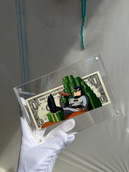 Alan Stefanov (1999) - Gotham Capital 1 dollar bill - NO, Antiquités & Art, Art | Peinture | Moderne