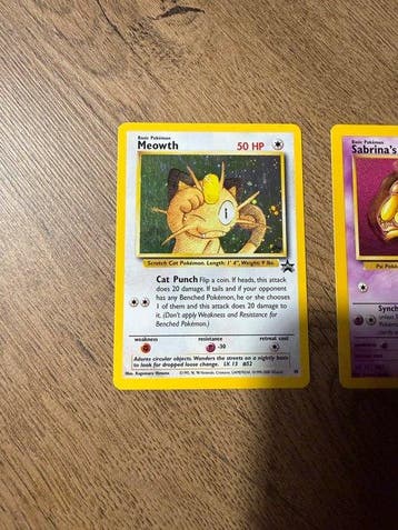Pokémon - 2 Card - Meowth, Sabrinas Abra Promo card - WOTC, Nieuw