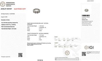Ring - 18 karaat Witgoud - 2.03ct. tw. Diamant (Natuurlijk), Nieuw