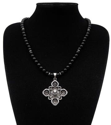Obsidiaan – Christelijk Kruis - De Spirituele Barrière Tegen