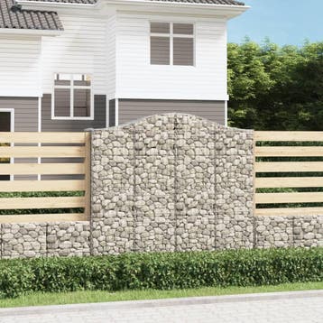 vidaXL Schanskorf gewelfd 200x50x180/200 cm gegalvaniseerd, Verzenden, Nieuw