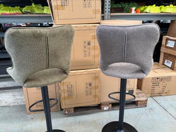 Luxe Verstelbare Design Barstoel – Beige en Groen – NIEUW, Huis en Inrichting, Overige kleuren, Nieuw, Ophalen of Verzenden, Eén
