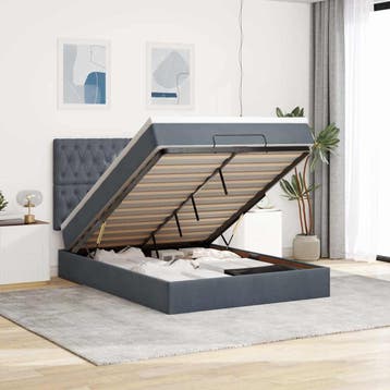 vidaXL Ottoman bed met matrassen 140x190cm fluweel, Verzenden