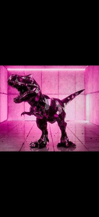 Richard Orlinski (1966) - T-REX ATTACK Brushed Neon