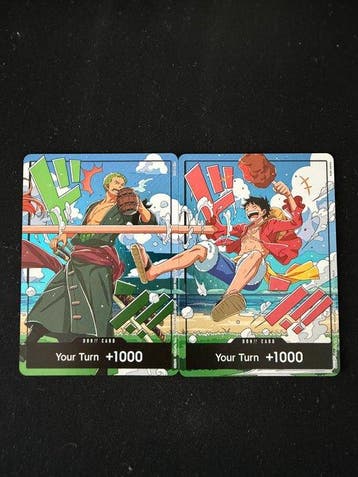 Bandai - 2 Verzegelde kaart - One Piece - Monkey D. Luffy, Nieuw