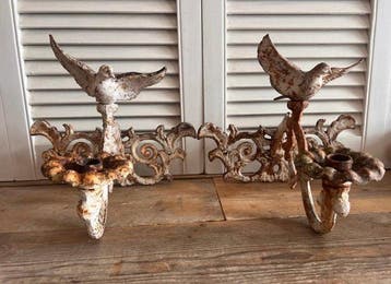 1880’s - pair (2) - antique - Chandelier (2) - Fonte -