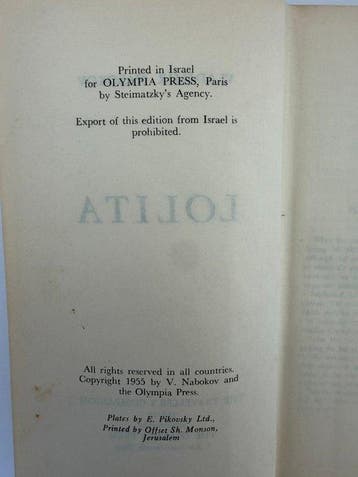 Vladimir Nabokov - Lolita (First Hardcover Issue) - 1955
