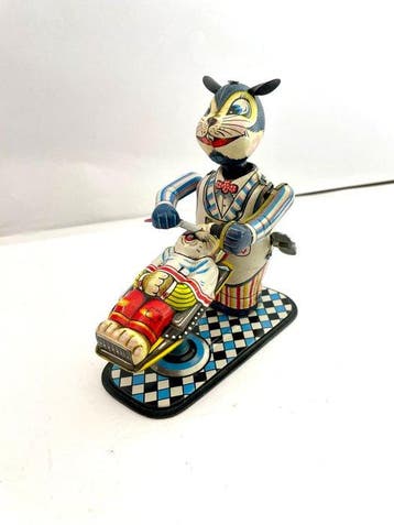TPS - Blikken speelgoed - Animal Barber Shop - Cat shaving, Antiek en Kunst