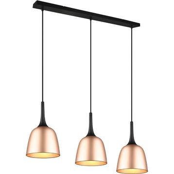 Gouden LED Hanglamp Trion Christa - 3-lichts, Mat Goud, Alum, Verzenden