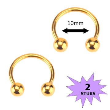 Fako Bijoux - Circular Barbell Piercing - Hoefijzer - 10mm -, Verzenden, Nieuw