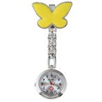 Fako - Verpleegstershorloge - Vlinder - Geel, Verzenden