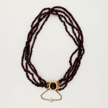 Collier - 14 carats Or jaune - grenade, Nieuw