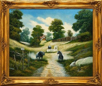 Martin (XX) - Rural Countryside Landscape with Cattle