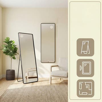 Spiegel - Spiegel staand - 150 x 40 cm - Aluminium Frame -, Huis en Inrichting, Verzenden, Nieuw