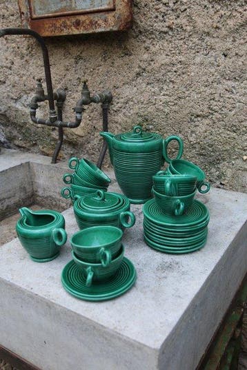 Blanche Letalle - Koffie- en theeservies - Keramiek -, Antiek en Kunst