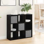 vidaXL Dressoir met lade Zwart Eiken 73,5 x 24 x 69,5 cm, Verzenden