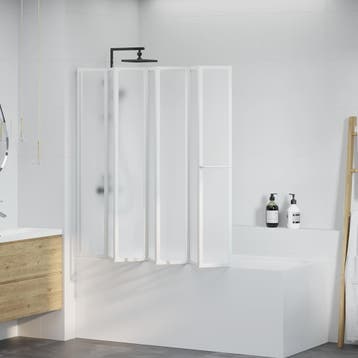 vidaXL Douche en badscherm 140 x 168 cm 7 panelen met, Verzenden, Nieuw