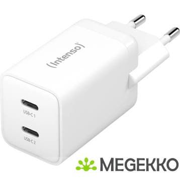 Intenso POWER ADAPTER 2XUSB-C GAN/7804012 Universeel Wit AC, Verzenden