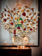 SLC Illumina - MG - Plafonnier - Rose Verte laminé or -