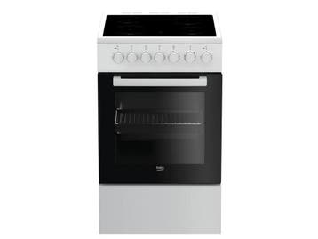 Beko FSM57100GW - Fornuis - Keramische kookplaat - Wit, Verzenden, Zo goed als nieuw