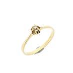 Gouden solitairring met diamant; 0,01 ct., Handtassen en Accessoires, Ringen, Gebruikt, Overige kleuren, Ophalen of Verzenden