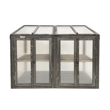 Lendo Online Mini Serre de Culture Bois 120x49x97,5 cm Gris