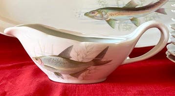 Limoges - Porcelaine Française (PF) - Service à poisson (14)