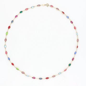 Collier - 18 carats Or rose - Simili