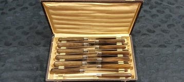 Tafelmessenset (12) - Hoorn, Staal - Set en cadeaudoos