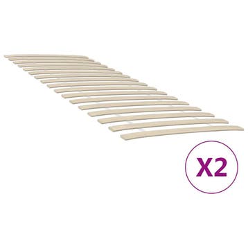 vidaXL Bedlattenvervanging met 34 latten 2 stuks 80x200 cm, Verzenden