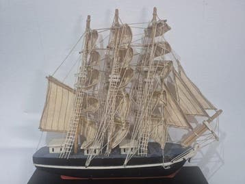 Modelschip - Grote handgemaakte houten driemaster, Nieuw