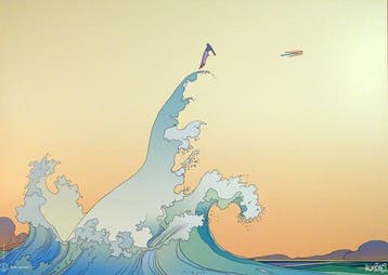 Moebius - 1 Offset Print - La grande vague, Livres, BD