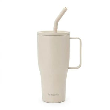 2dekans | Brabantia Thermobeker - Rietje - 830 ml - 6u/15u -, Maison & Meubles, Ophalen of Verzenden