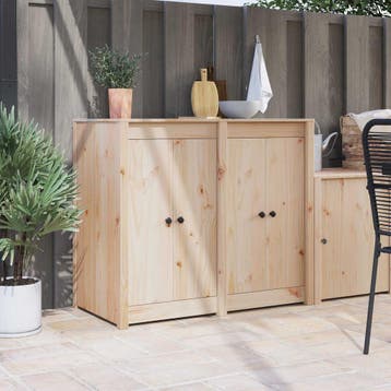 vidaXL Keuken deur MEPPEL 2 st Crème 50 x 9 x 82 cm Massief, Doe-het-zelf en Bouw, Verzenden, Nieuw